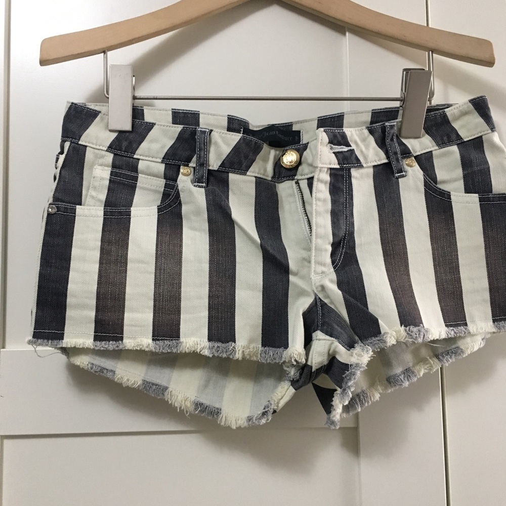 Juicy Couture striped Jean shorts